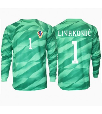 Kroatien Dominik Livakovic #1 Målvakt Bortatröja EM 2024 Långärmad
